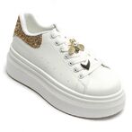 Sneakers with charms, gold