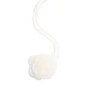 Satin rose brooch, off white