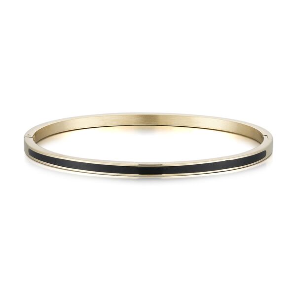 Poppy mini bangle, black gold
