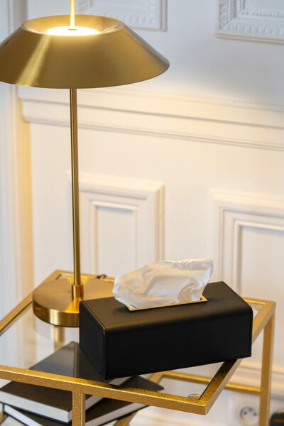 Tissue box, black