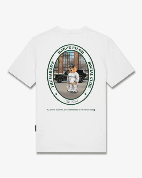 T-shirt oval backprint Filou CXLVII, white