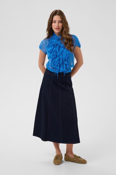 Lilja crinkle shirt, blue
