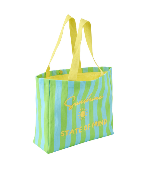Beach bag striped, sunshine