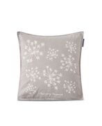 Flower embroidered 50x50, gray/white
