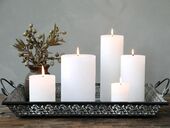 Macon pillar candle 15x10, white