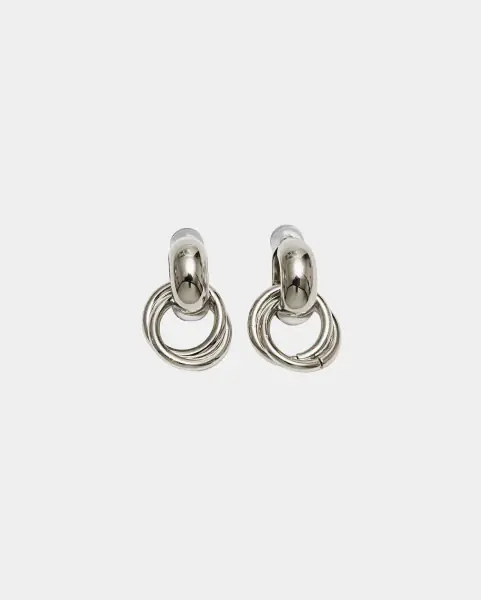 Claude earrings, silver