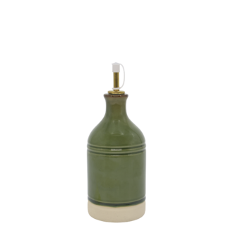 Bottle with bottle pourer, olive