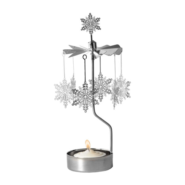 Angel chimes snow star, silver