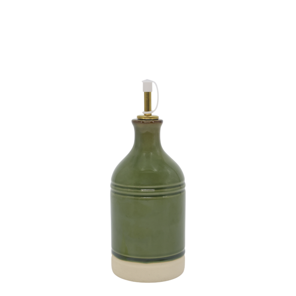 Bottle with bottle pourer, olive