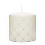 Pillar candle padded 9,5x10, white