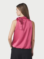 Veda heavy sateen top, cherry pink