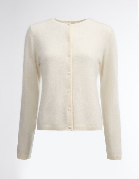 Teresa cashmere cardigan, ivory