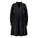 Long sleeved ruffled dress, black