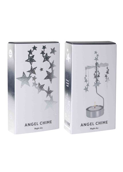 Angel chimes night sky, silver