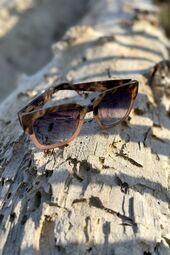 Sunglasses, leoprint taupe