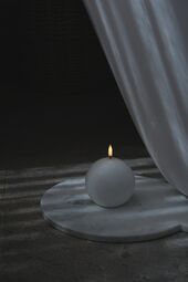 Led ball candle 10cm, white