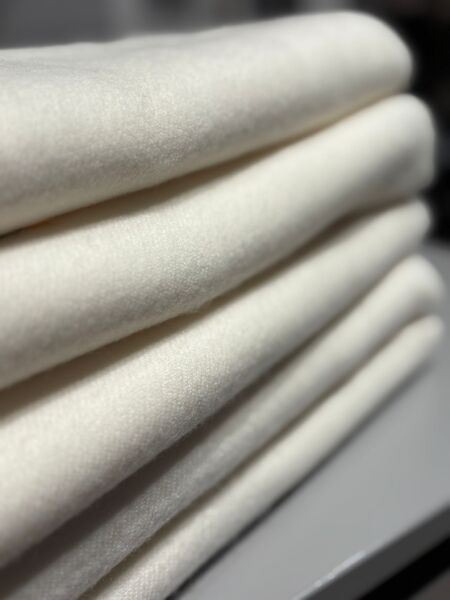 Scarf blended with cashmere, ecru