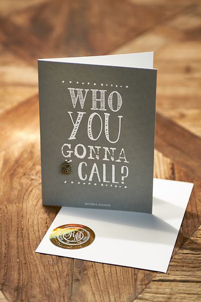 Postcard who you gonna call + envelope