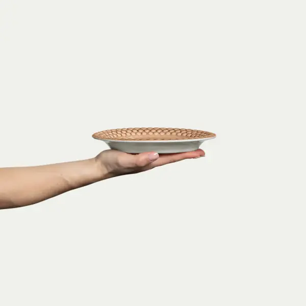 Bubbles plate 20x16cm, cinnamon