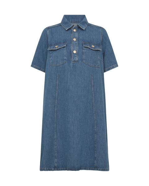 Biba East Dress, Mid Blue