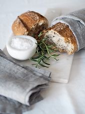 Sisilia linen napkin, dark grey melange