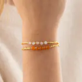 Essential rose quartz bracelet gold