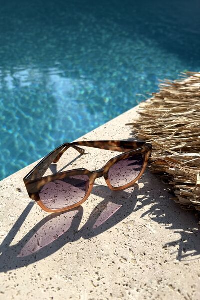 Sunglasses, leoprint taupe