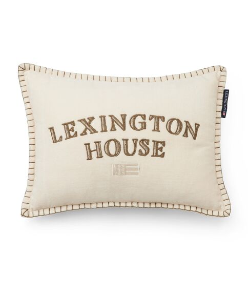 House organic cotton velvet pillow 30x40, beige