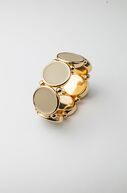 Ava elastic bracelet, gold with beige