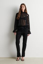 Luma sequin blouse, black