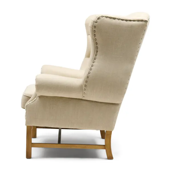 Franklin park wing chair, linen flax