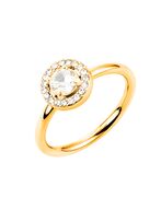 Halo crystal ring, gold