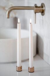 Led taper candle 2 pcs, white