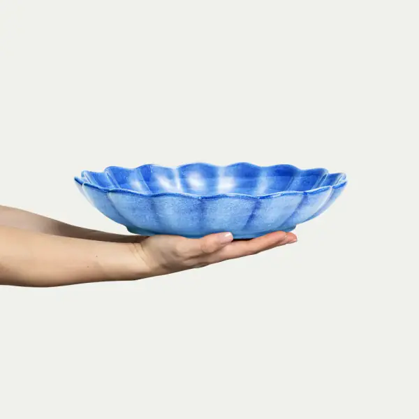 Oyster bowl 31cm, light blue