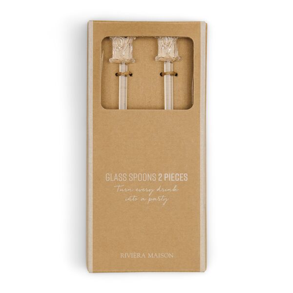 Glass spoons set of 2 pieces