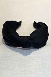 Sateen headband, black