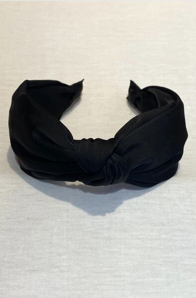Sateen headband, black