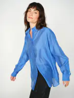 Danika shear shirt, blue lolite