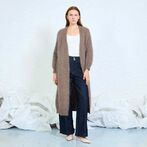 Long mohair cardigan, light marron