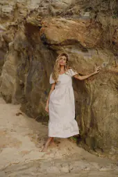 Astrid dress, sandshell