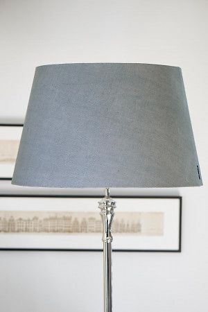 Classic natural linen lamp shade, grey