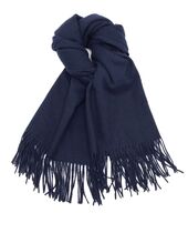 Scarf blended with cashmere, navy