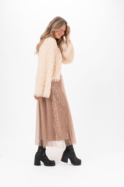 Cherie tulle skirt, toffee brown