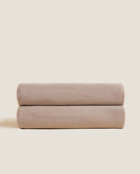 Soft cotton throw 160x200, beige