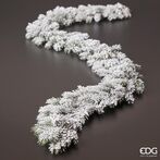 Pine garland 180cm, white/green