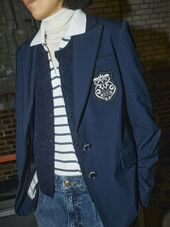 Marjurie piet blazer, maritime blue