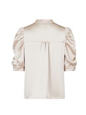 Roella heavy sateen blouse, champagne