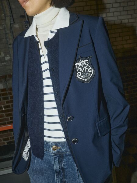 Marjurie piet blazer, maritime blue