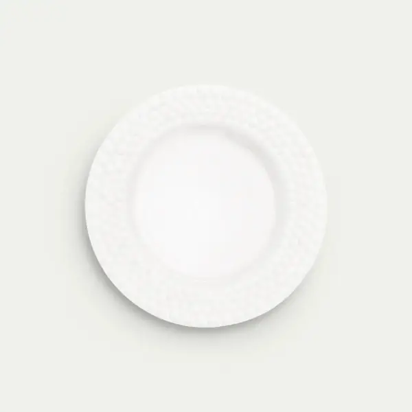 Bubbles plate 28cm, white
