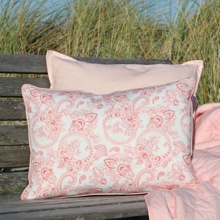 Aix pillowcase with paisley pattern 35x50, rose/white